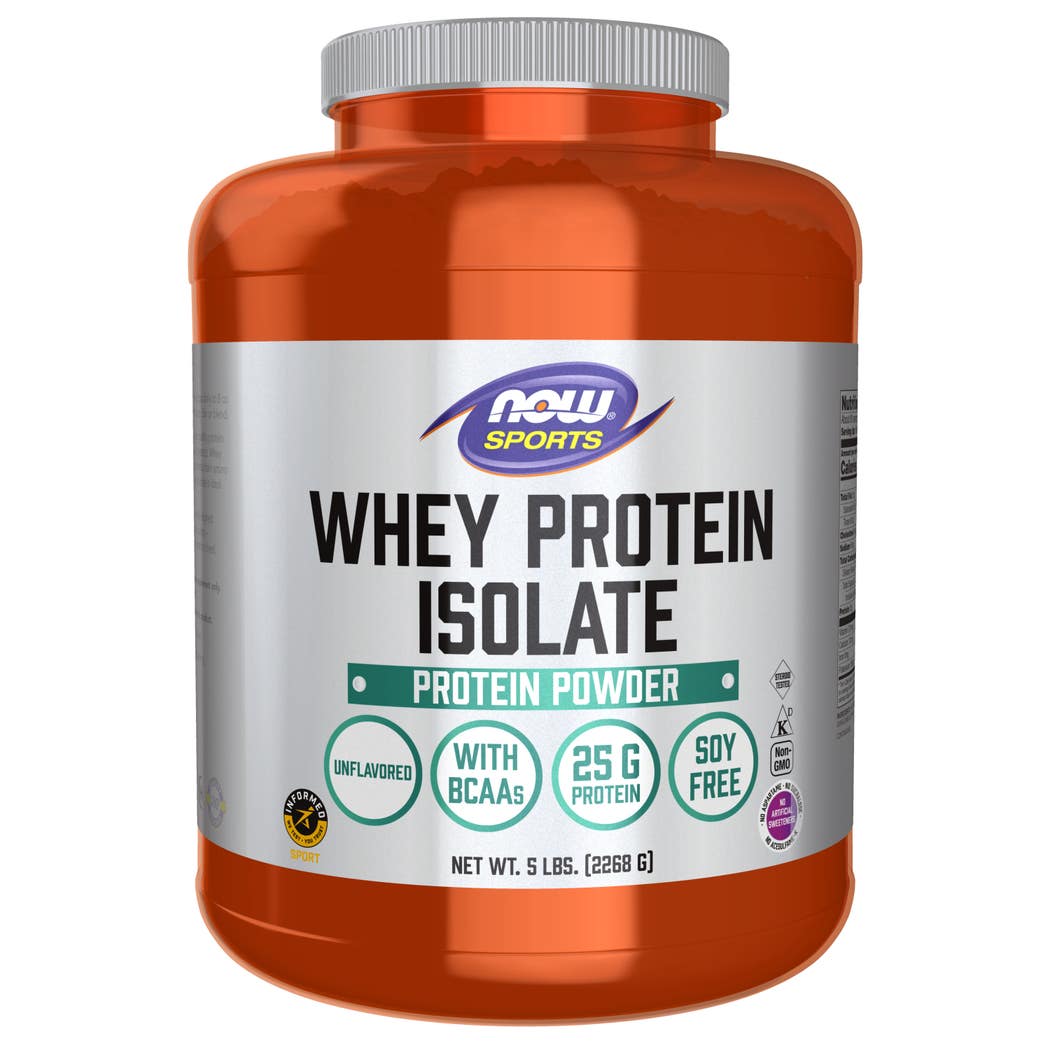 10 Now Sports Whey Protein Isolate , Unflavored , 2.27 Kg - Image 1