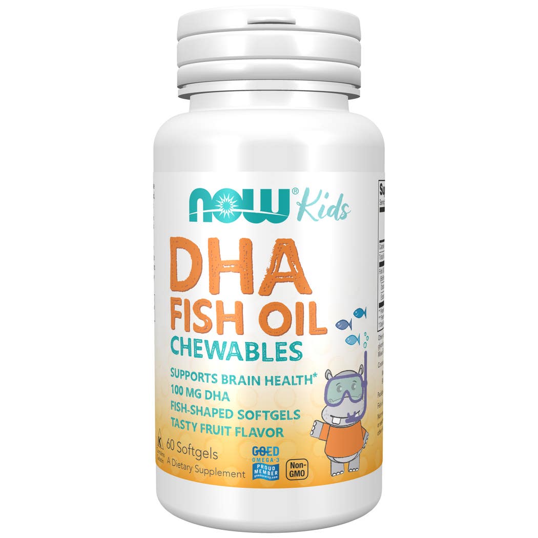 15 NOW Kids Kid’s DHA Chewables Tasty Fruit 60 Soft gels - الصورة 1