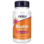 Now Foods Biotin, 5000 Mcg, 60 Veg Capsules