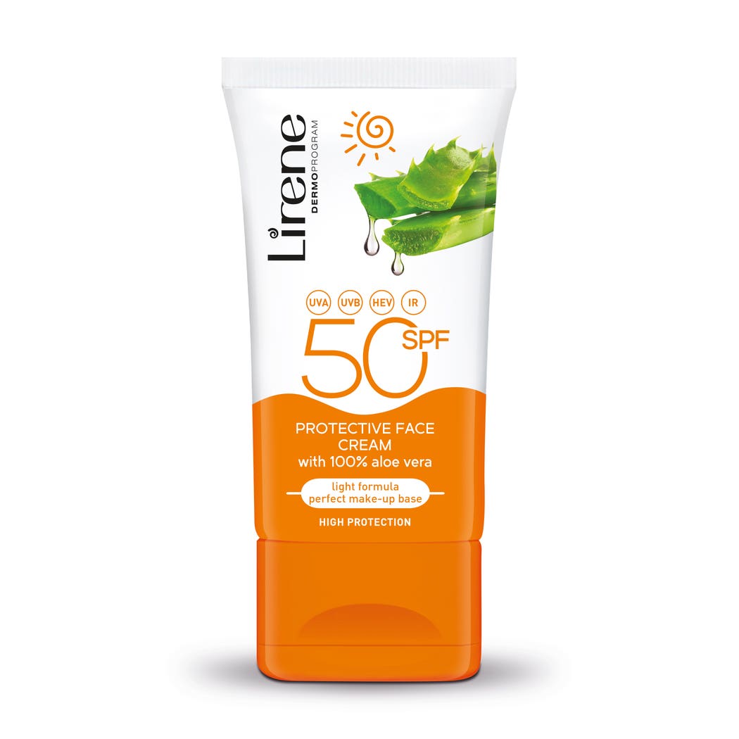 lirene-sun-protection-for-face-ir-aloe-spf-50-50ml-0ujpg Lirene Sun Protection For Face Ir Aloe Spf 50 - الصورة 1
