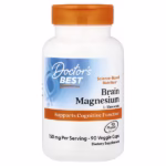 Doctor's Best, Brain Magnesium with Magtein®, 90 Veggie Caps (50 mg Per capsule)