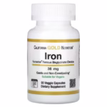 California Gold Nutrition, Ferrochel Iron (Bisglycinate), 36 mg, 90 Veggie Capsules