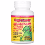 Natural Factors, Big Friends, Magnesium Citrate, Bubble Gum, 50 mg, 60 Chewable Tablets