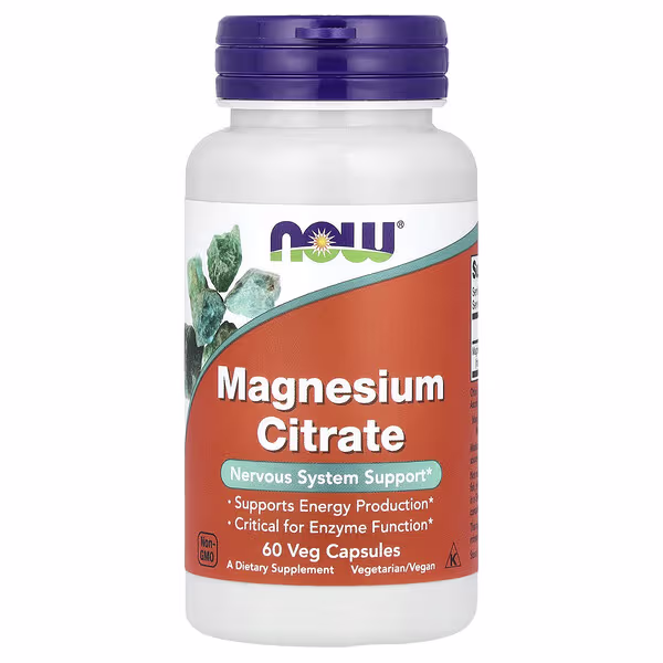 16 NOW Foods, Magnesium Citrate, 60 Veg Capsules - الصورة 1