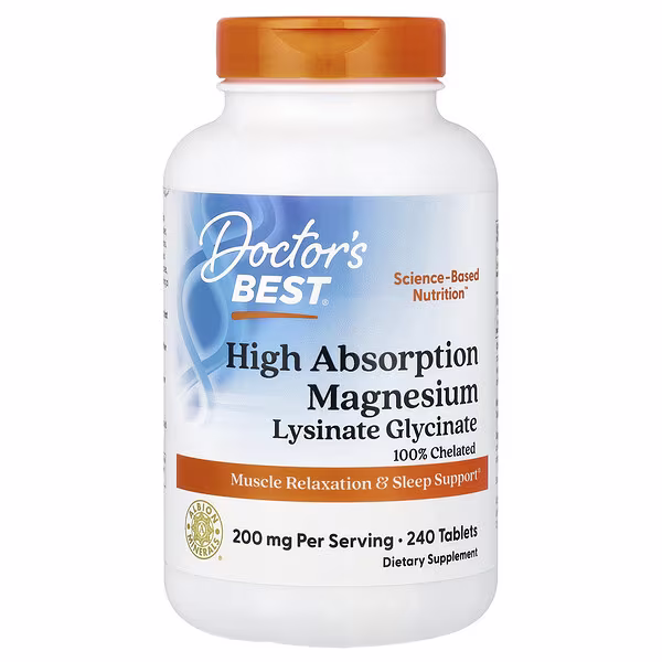 214 Doctor's Best, High Absorption Magnesium, 240 Tablets 100 mg Per tablet - Image 1