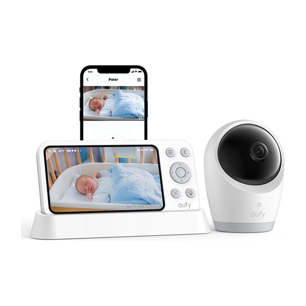 234wq eufy Home Baby Monitor HD Wi-Fi Pan/Tilt Camera with Alerts and 8x Zoom - الصورة 1