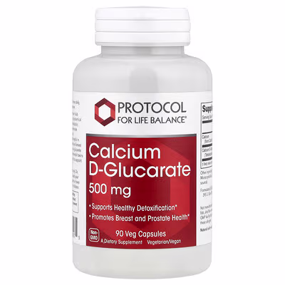 24 Protocol for Life Balance, Calcium D-Glucarate, 500 mg, 90 Veg Capsules - الصورة 1