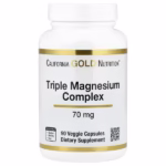 California Gold Nutrition, Triple Magnesium Complex, 70 mg , 90 Veggie Capsules