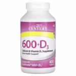 سينتري 21، 600+D3، مكمل الكالسيوم وفيتامين D3، 400 قرص