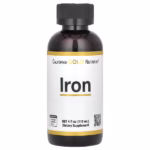 California Gold Nutrition, Iron, as Ferrous Bisglycinate Chelate and Yellow Dock Root, 4 fl oz (118 ml)