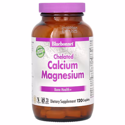 40 Bluebonnet Nutrition, Chelated Calcium Magnesium, 120 Caplets - Image 1