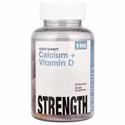 40 T-RQ, Adult Gummy, Calcium + Vitamin D, Strawberry, Orange, Cherry, 30 Gummies - الصورة 1