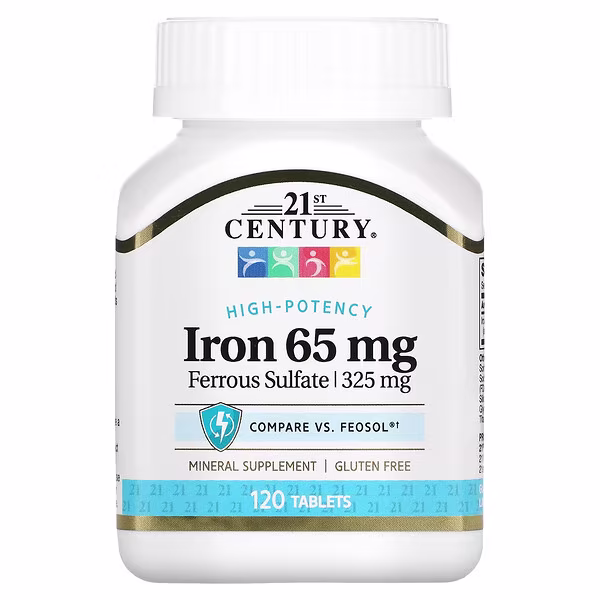 41 21st Century, Iron, 65 mg, 120 Tablets - Image 1