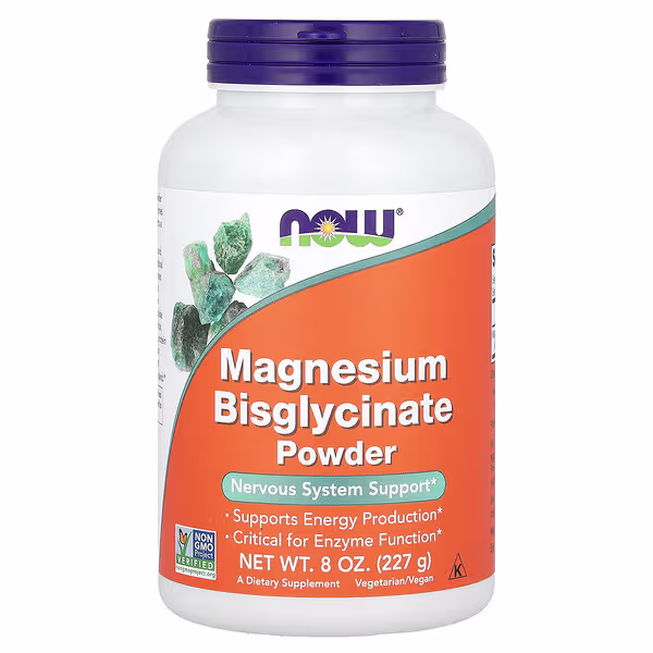 49 NOW Foods, Magnesium Bisglycinate Powder, 227 g - الصورة 1