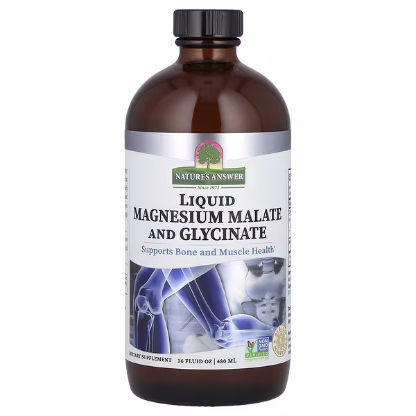 49 Nature's Answer, Liquid Magnesium Malate and Glycinate, 480 ml - Image 1
