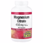 Natural Factors, Magnesium Citrate, 360 Capsules ,150 mg Per capsule