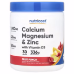 Nutricost, Calcium Magnesium & Zinc With Vitamin D3, Fruit Punch, 336 g