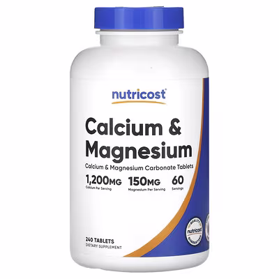 8 Nutricost, Calcium & Magnesium, 240 Tablets - Image 1