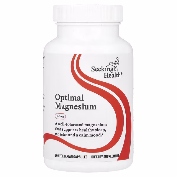 96 Seeking Health, Optimal Magnesium, 150 mg, 90 Vegetarian Capsules - الصورة 1