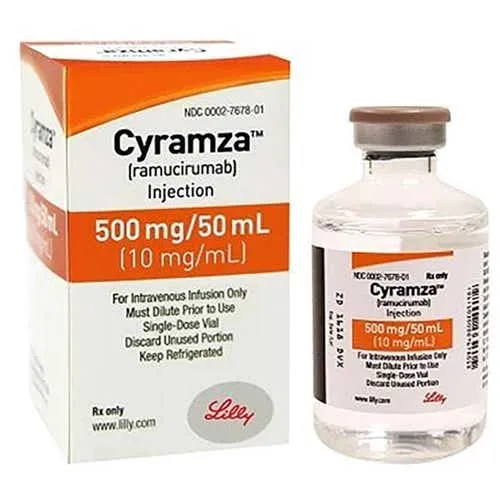 imgi_1_image Cyramza 500 mg/50 mL Ramucirumab Injection Vial (Refrigerated) - Image 1