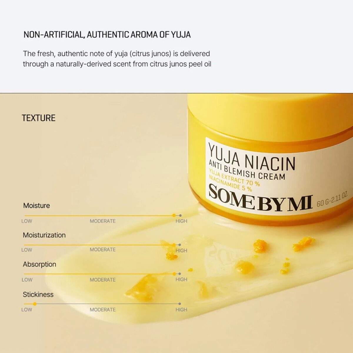 ⁦SOME BY MI Yuja Niacin Anti Blemish Cream 60g⁩ - الصورة ⁦2⁩
