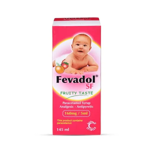 Fevadol SF Paracetamol 160 mg 145 ml Syrup