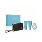 Versace Pour Femme Dylan Turquoise Set With Bag For Women - Eau de Toilette - 4 pieces