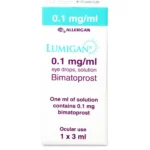 Lumigan 0.1 mg/ml Eye Drop 3 mlLumigan 0.1 mg/ml Eye Drop 3 ml