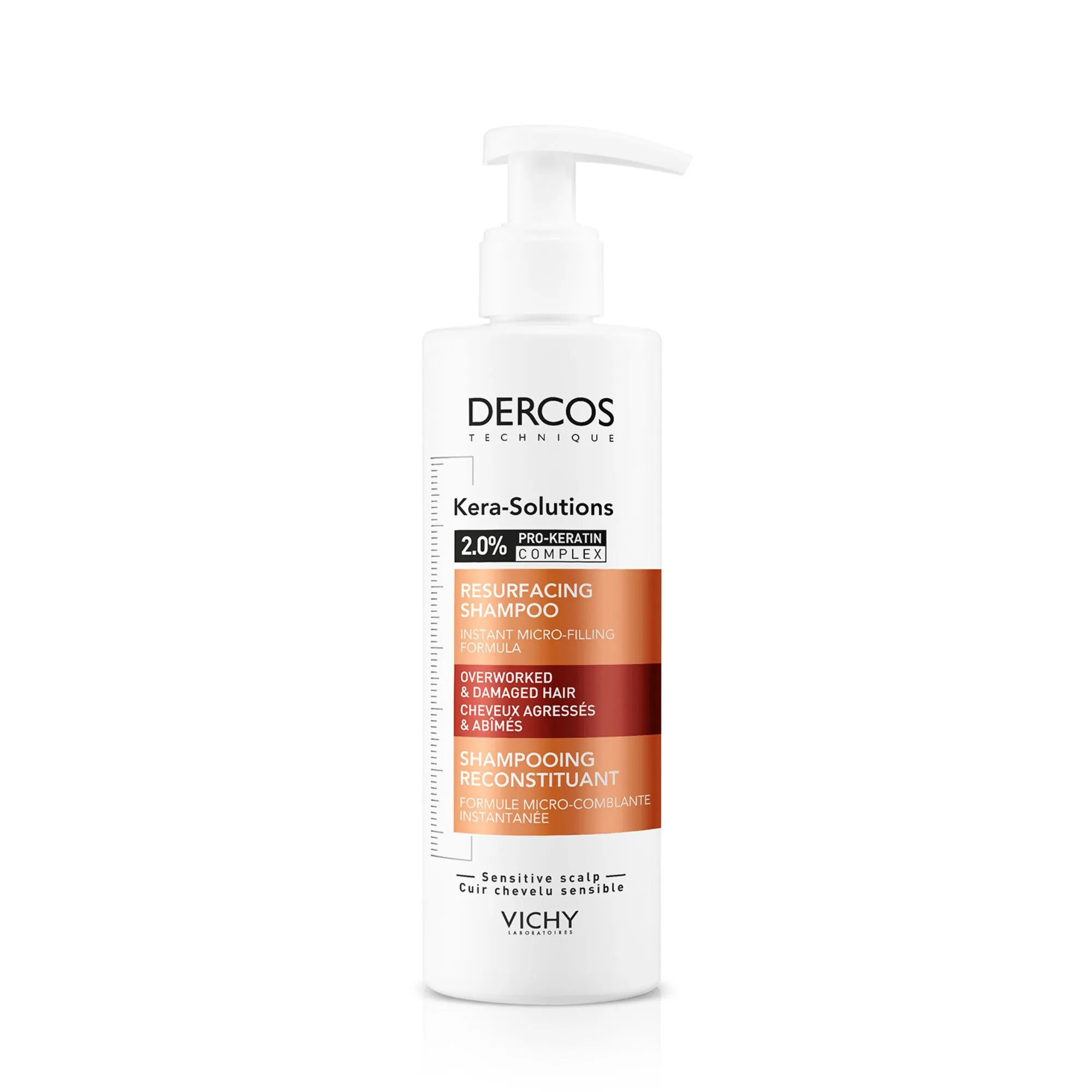 imgi_43_1 Vichy Dercos Kera Resurfacing Shampoo Overworked & Damaged Hair 250ml - الصورة 1