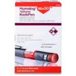 Humalog Mix 50 100 IU/mL Insulin Lispro‑Insulin Protamine 50‑50 KwikPen