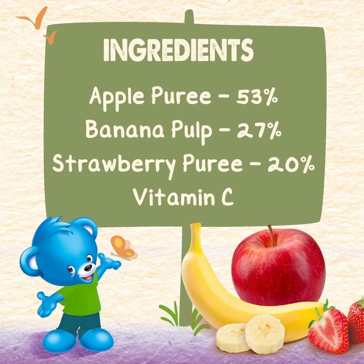 Cerelac Kids Puree Apple Banana & Strawberry 110g +3 Years - Image 4