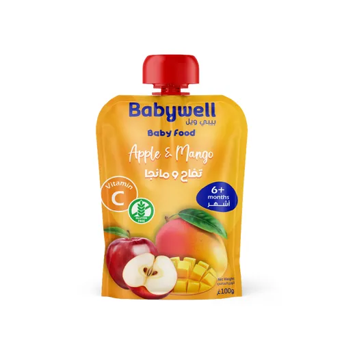 imgi_45_image Babywell Puree Apple, Mango 100g +6months - Image 1