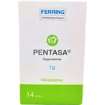 Pentasa 1 g Mesalazine Suppositories 14 Count