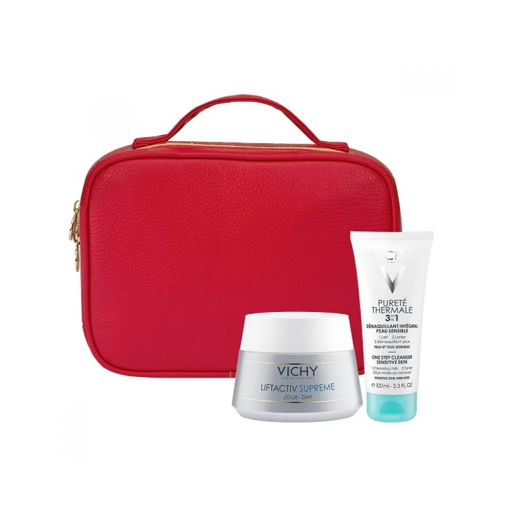imgi_50_9f5a161643b06c6b34b4d53e599d336e Vichy Liftactiv Supreme SET Day Cream 50ml & GIFT Purete Thermale One Step Cleanser 3in1 100ml - الصورة 1