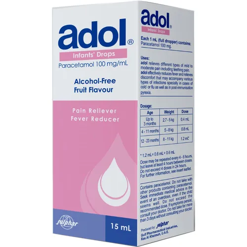 imgi_50_image Adol Paracetamol 100 mg 15 ml Oral Drops - Image 1