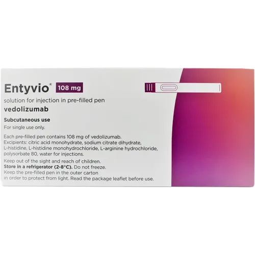 imgi_50_image Entyvio 108 mg vedolizumab pre‑filled Syringes × 2 (refrigerated) - Image 1