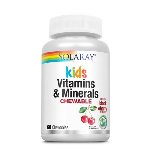 imgi_51_image Solaray Kids Children's Vitamins & Minerals 60 Black Cherry Chewable Tablets - الصورة 1