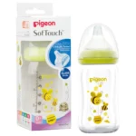 Pigeon SofTouch Wide Neck Decorated Glass Bottle 160ml Asst