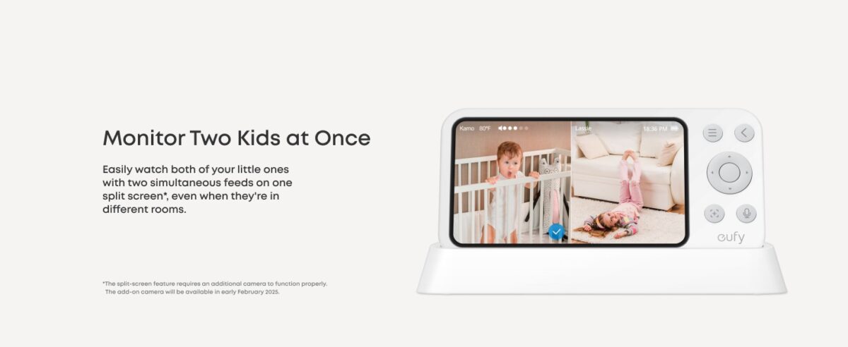 ⁦eufy Home Baby Monitor HD Wi-Fi Pan/Tilt Camera with Alerts and 8x Zoom⁩ - الصورة ⁦3⁩