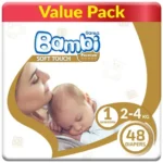 Bambi Size 1, Value Pack 48 Diapers New