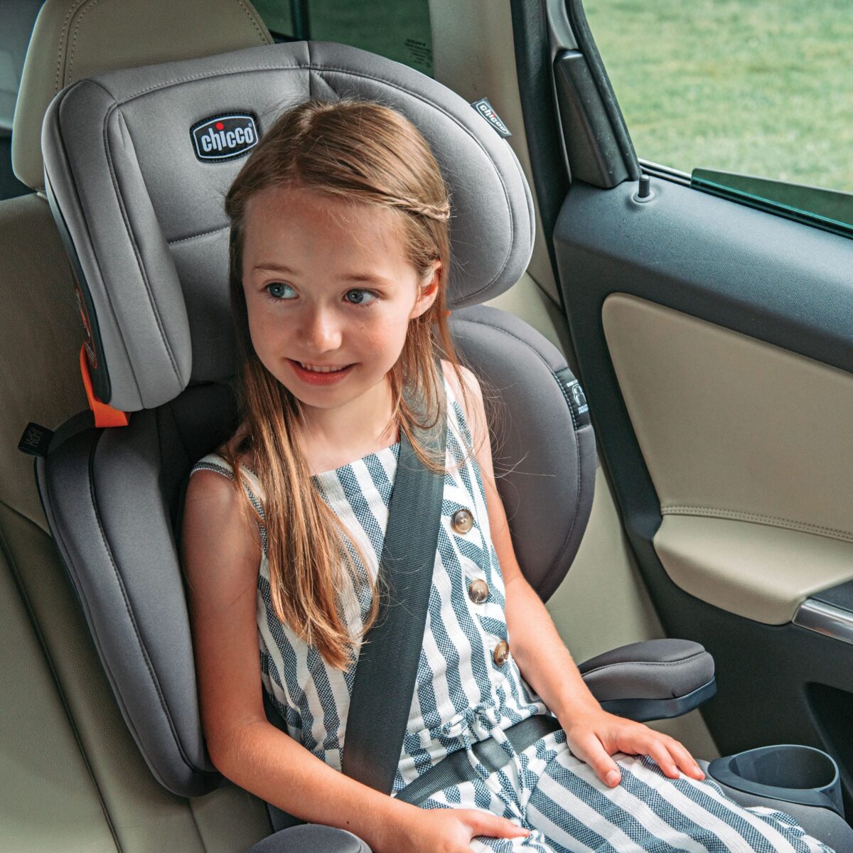 Chicco Kid Fit Clear Tex + Booster Car Seat , Drift, USA Edition - Image 2