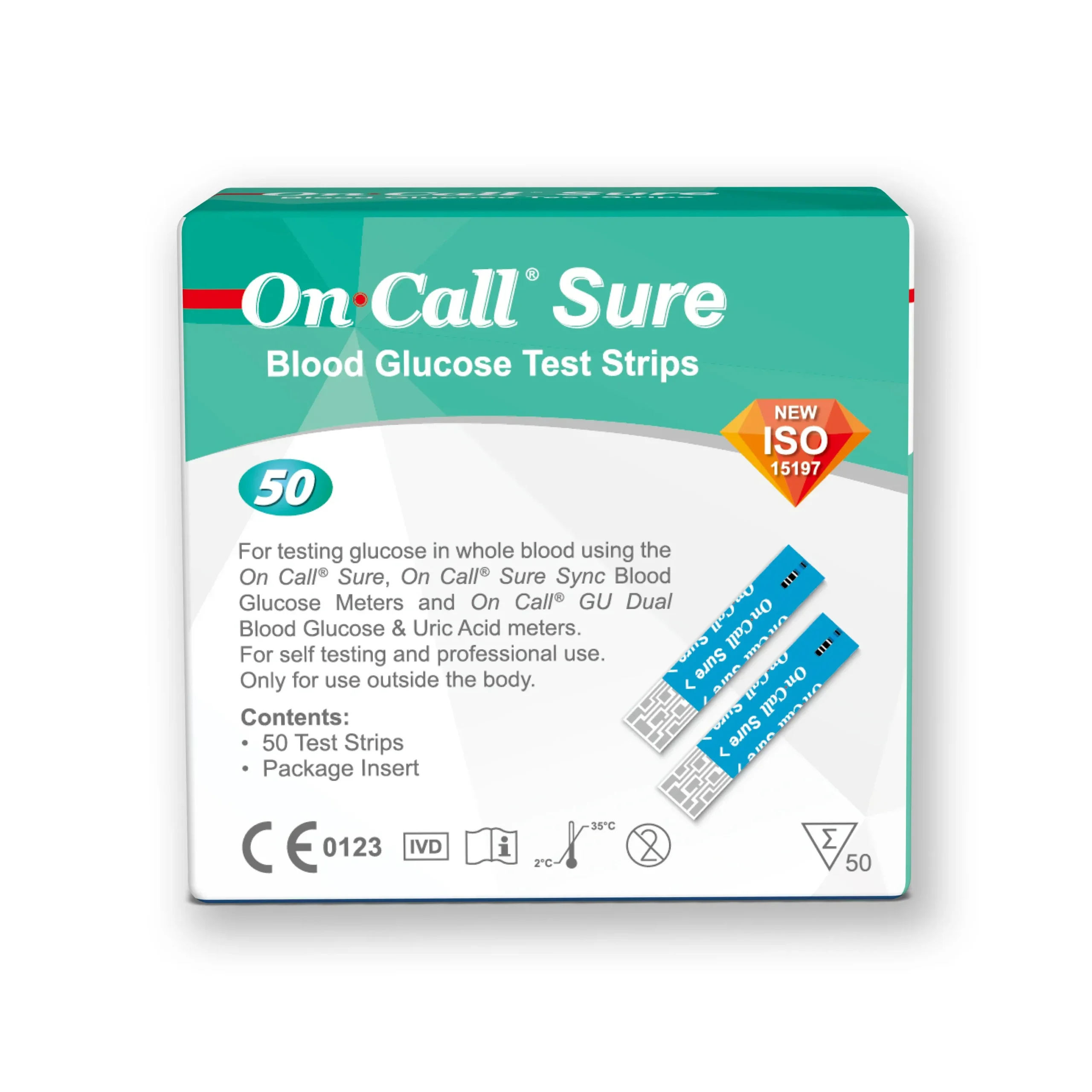 imgi_61_image Oncall Sure Test Strips 50 Pcs - Image 1