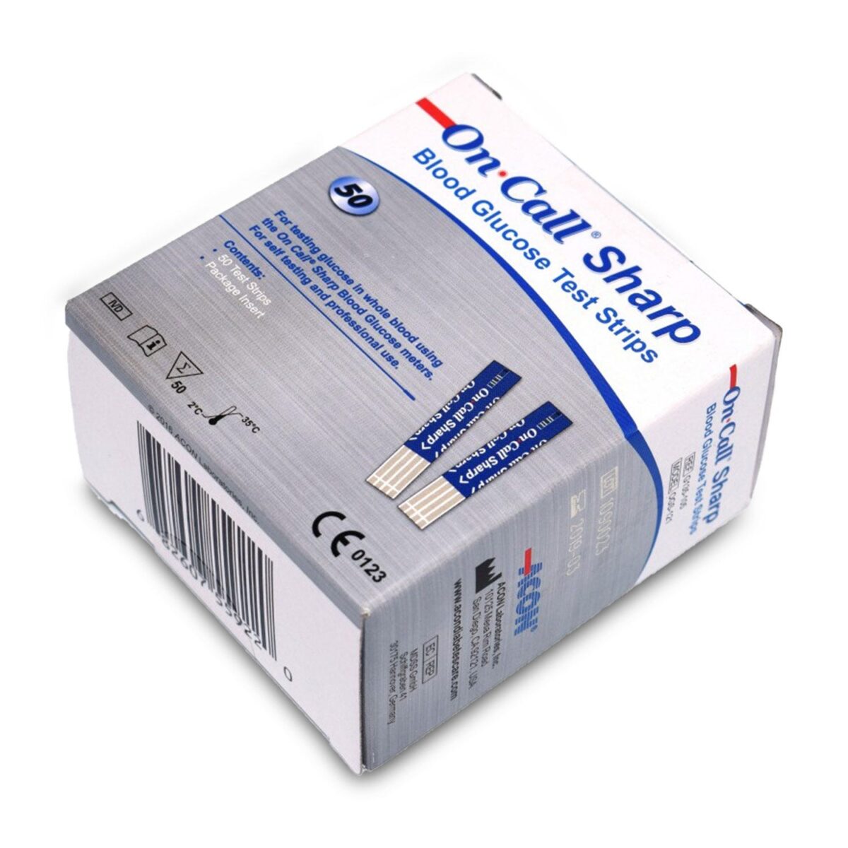 ⁦OnCall Sharp Blood Glucose Test Strips 50 pcs⁩ - الصورة ⁦4⁩