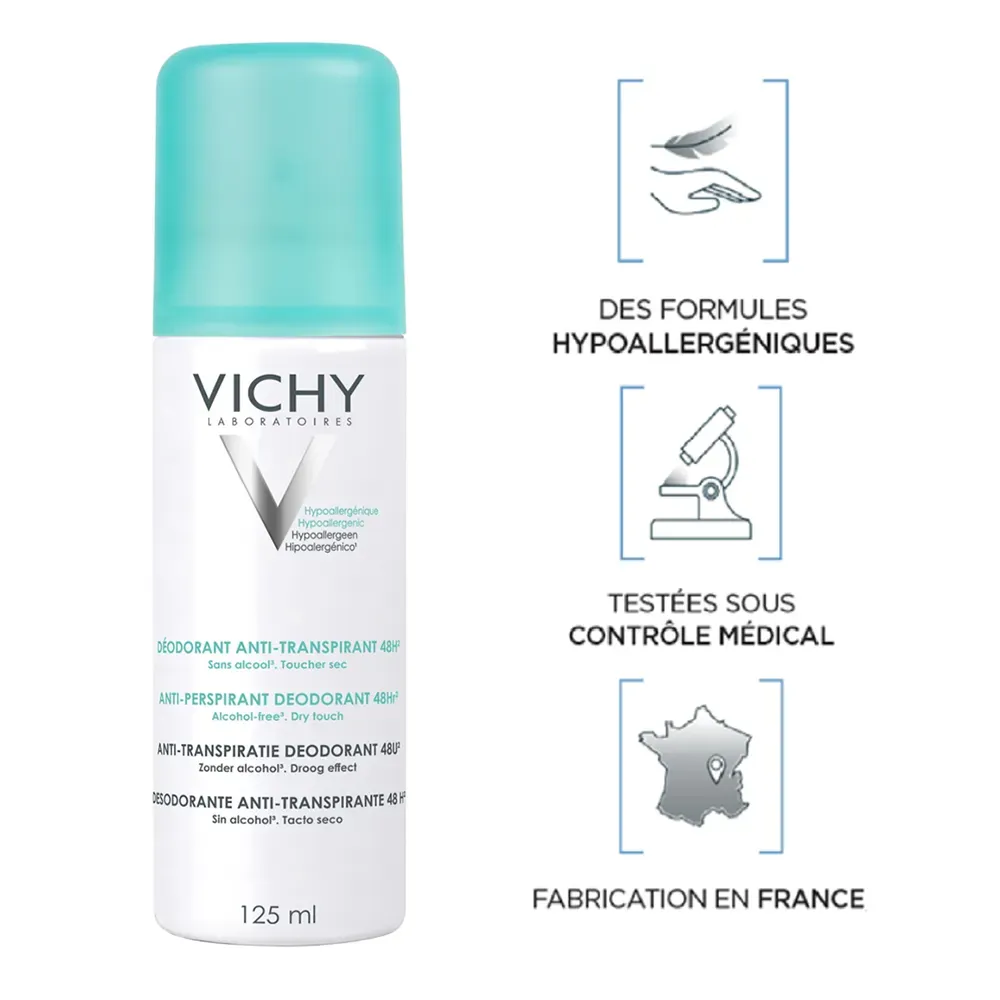 imgi_68_93023 Vichy Anti-Perspirant Deodorant 48H Efficiency 125ml - Image 1