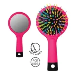 Intervion Hairbrush, colorful twisted pins with mirror , 498970