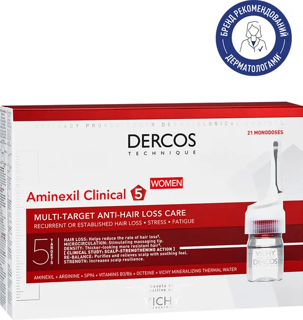 imgi_76_482222490 Vichy Dercos Aminexil Clinical 5 Anti-Hair Fall Treatment for Women - Image 1