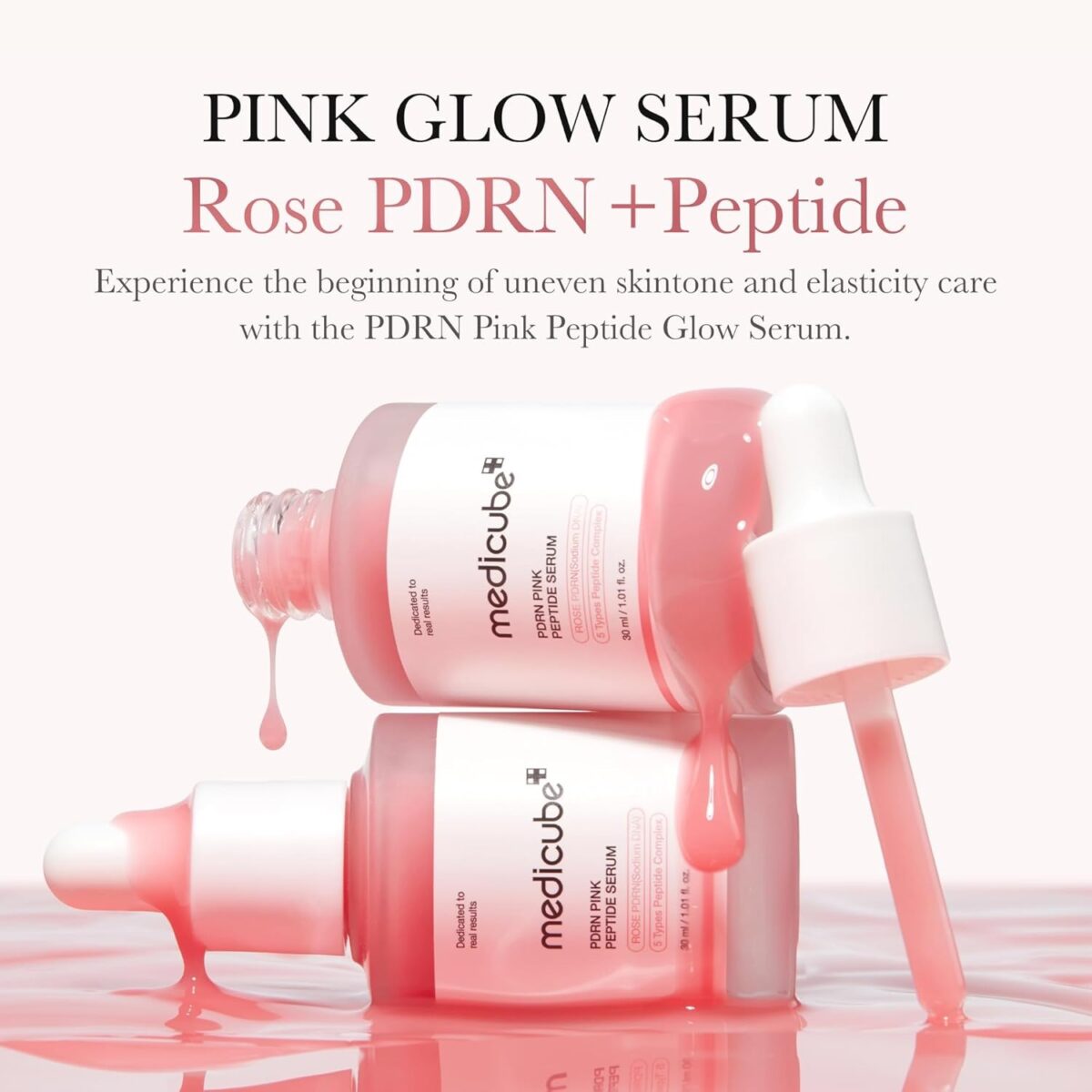⁦Medicube Pdrn Pink Peptide Serum Pink Serum For Skin Lightening And Anti-Wrinkle⁩ - الصورة ⁦4⁩