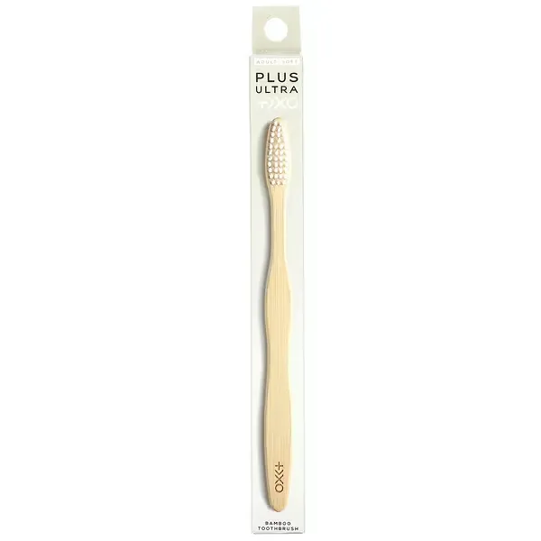 imgi_81_10 Plus Ultra, Bamboo Toothbrush, +>XO, Adult, Soft, 1 Toothbrush - الصورة 1