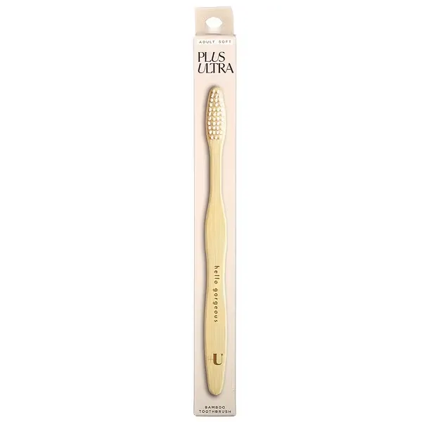 imgi_81_10 Plus Ultra, Bamboo Toothbrush, Hello Gorgeous, Adult, Soft, 1 Toothbrush - الصورة 1