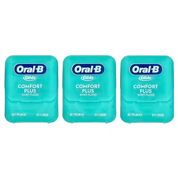 imgi_81_10 Oral-B, Glide, Comfort Plus Floss, Mint, 3 Pack, 43.7 yd (40 m) Each - الصورة 1